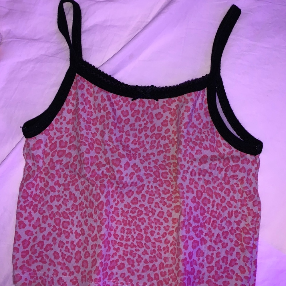 brandy melville pink belle cheetah tank
